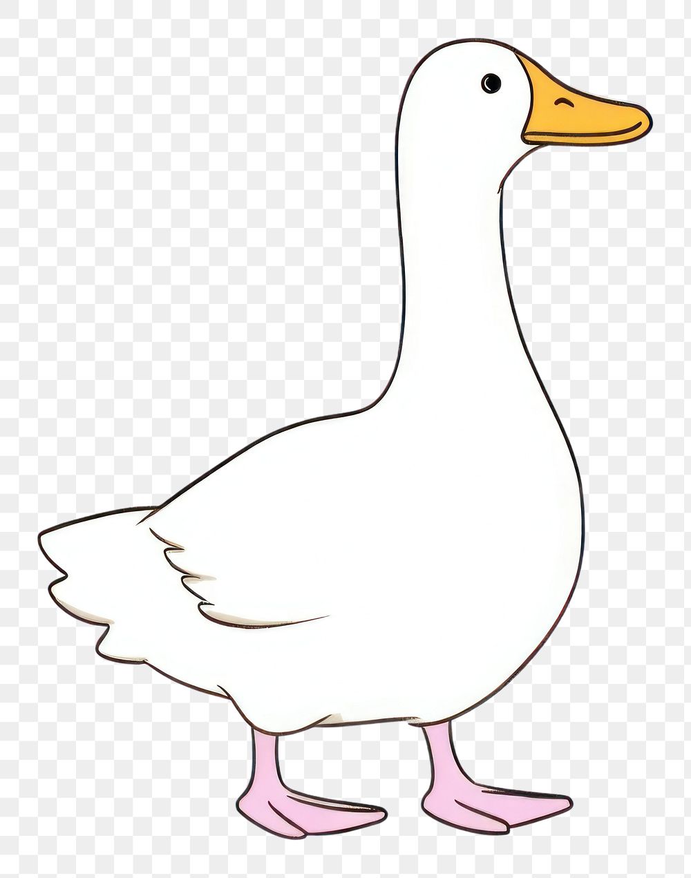 PNG Duck cartoon animal goose. AI generated Image by rawpixel.