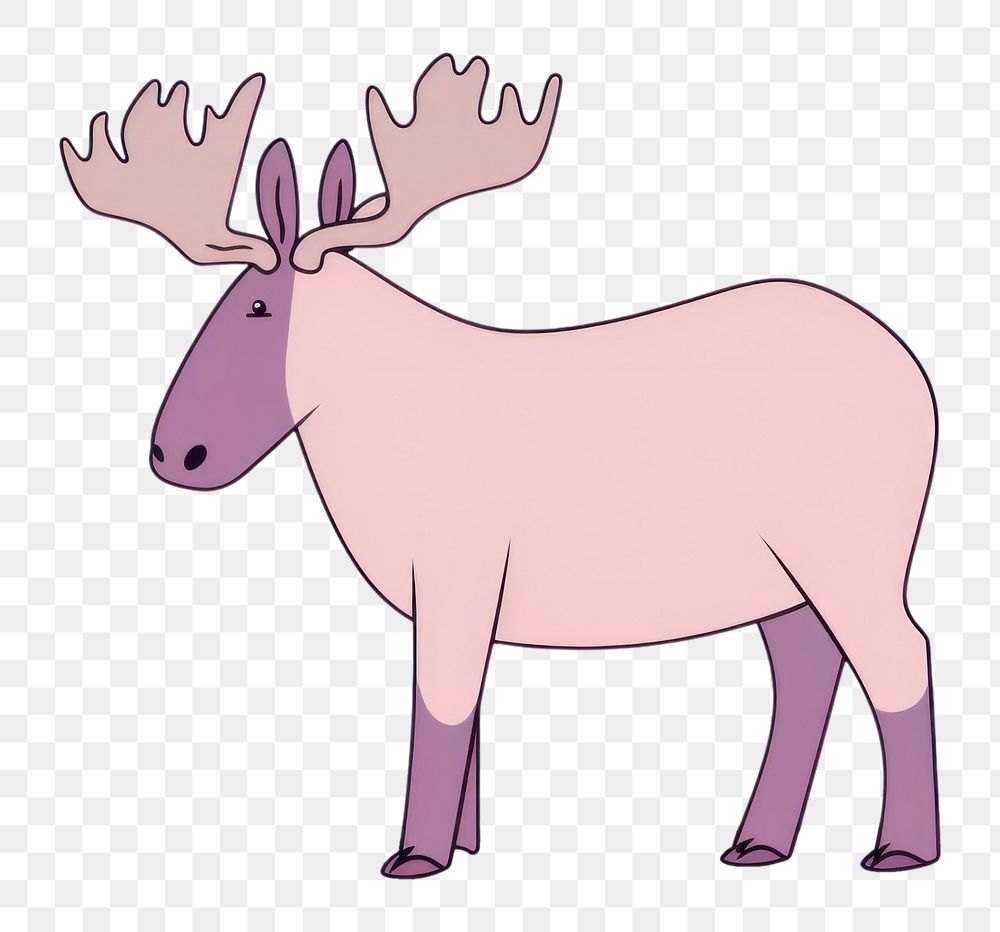 PNG  Moose animal mammal herbivorous. AI generated Image by rawpixel.