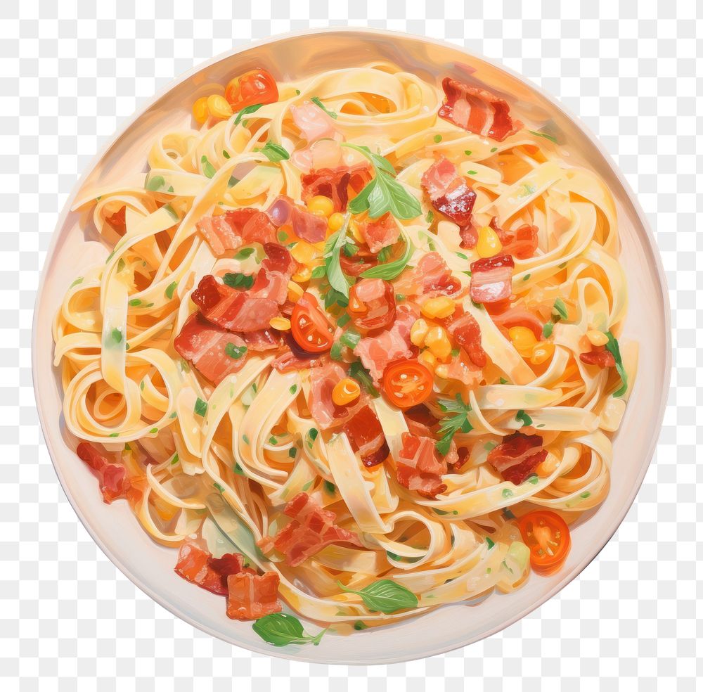PNG Pasta plate spaghetti food. AI generated Image by rawpixel.