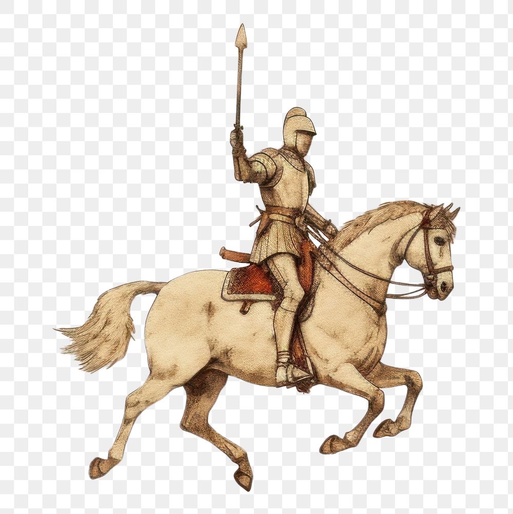PNG Knight riding horse animal mammal sports. AI generated Image by rawpixel.