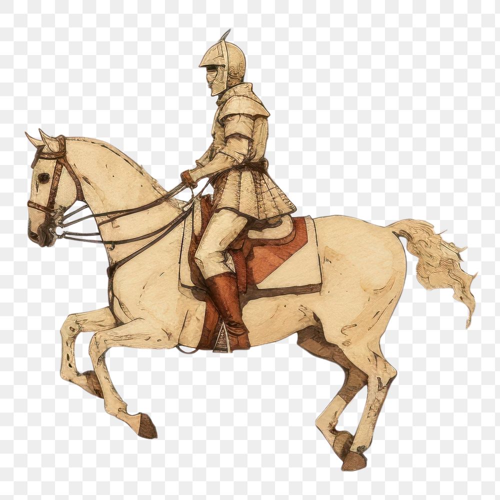 PNG Knight riding horse animal mammal equestrian. AI generated Image by rawpixel.