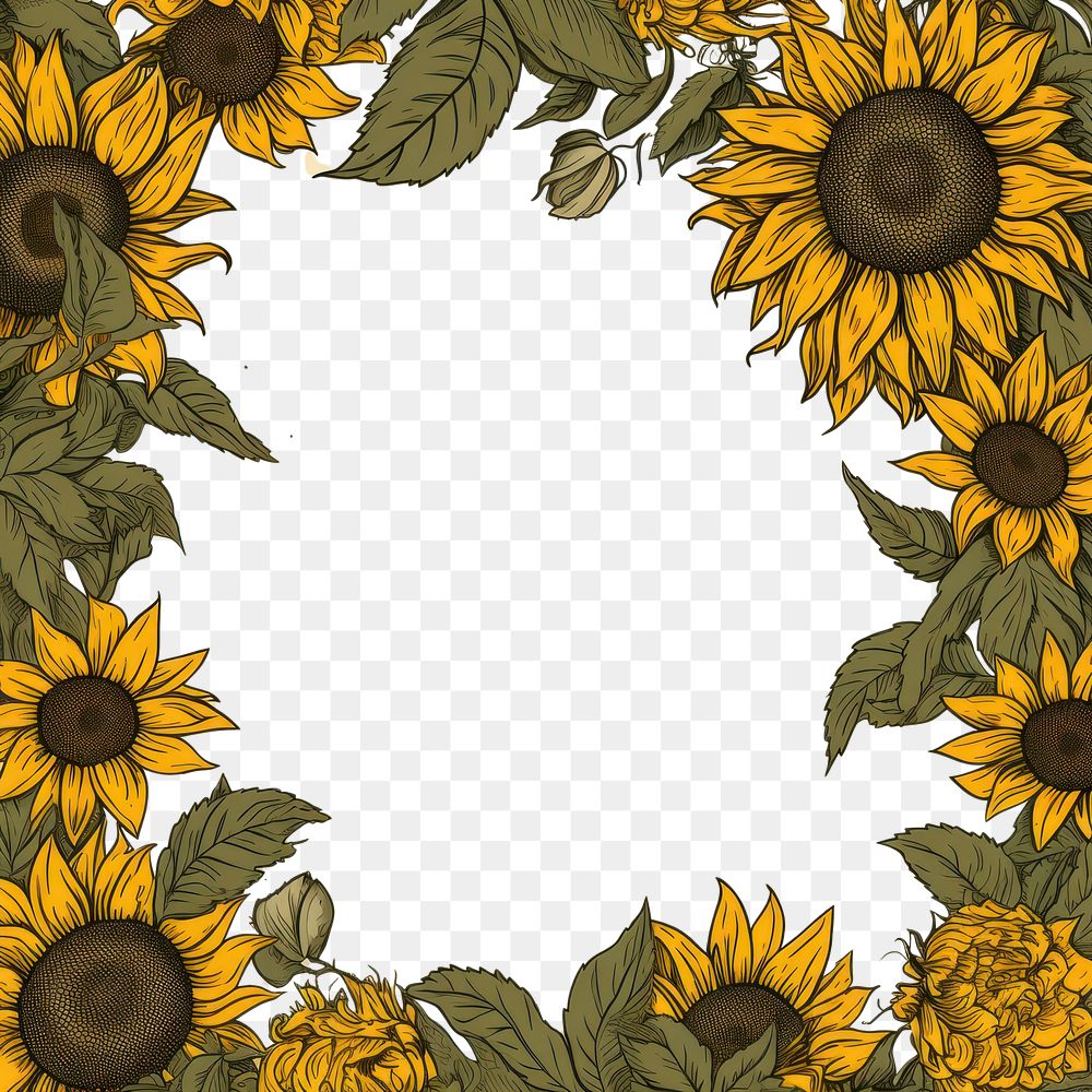PNG  Sunflowers backgrounds plant blackboard. 