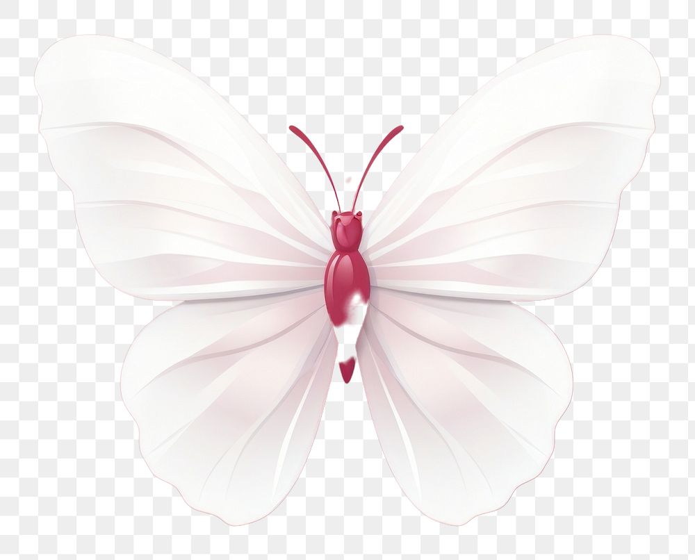 PNG Butterfly white petal heart. 