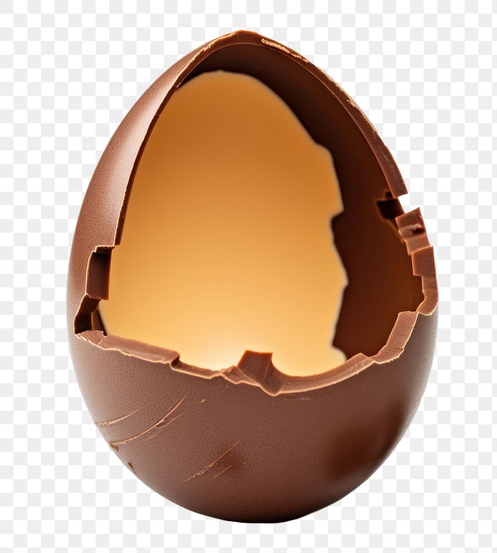 PNG  Chocolate egg cracked food eggshell. AI generated Image by rawpixel.