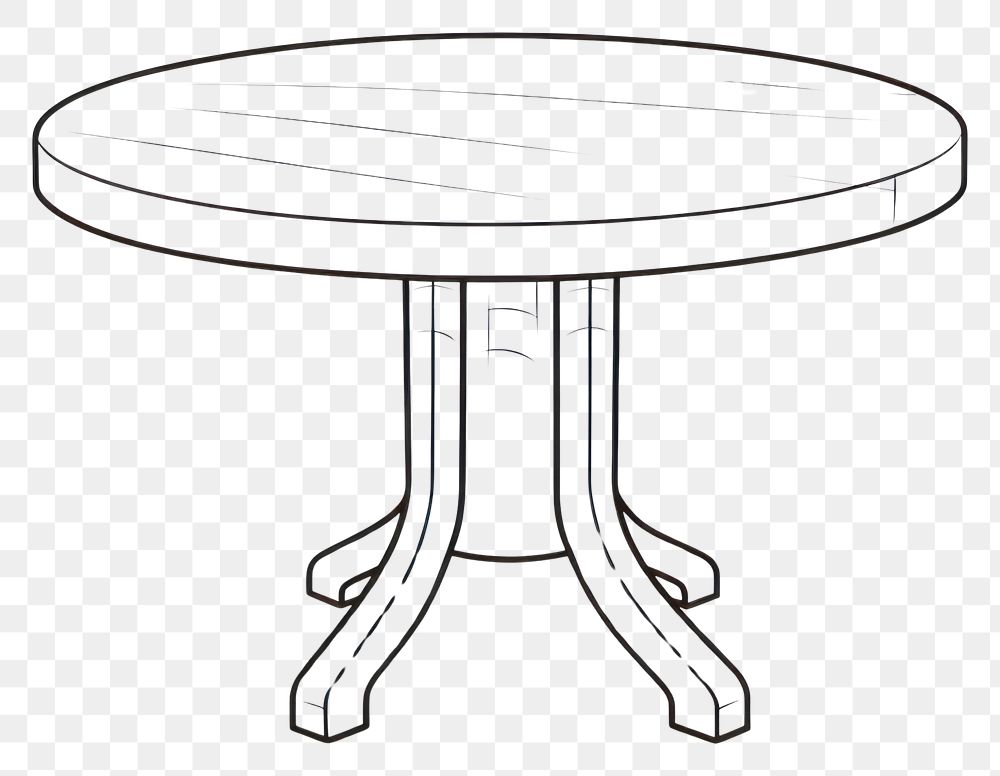 PNG  Table furniture sketch line. AI generated Image by rawpixel.