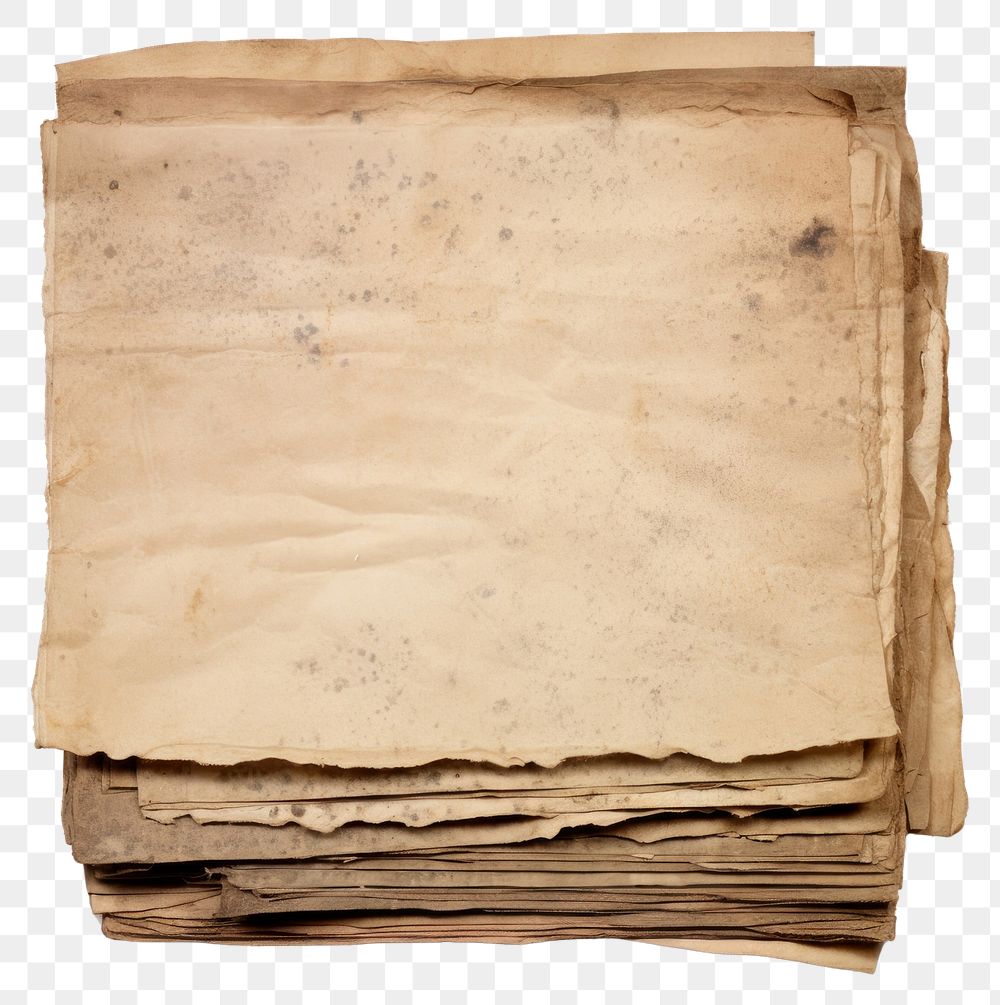 PNG Stack of paper backgrounds stained old