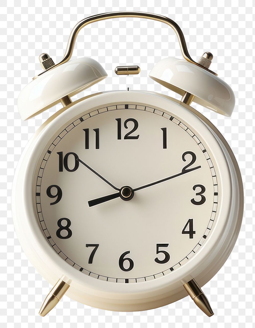 PNG Alarm clock white white background furniture. AI generated Image by rawpixel.