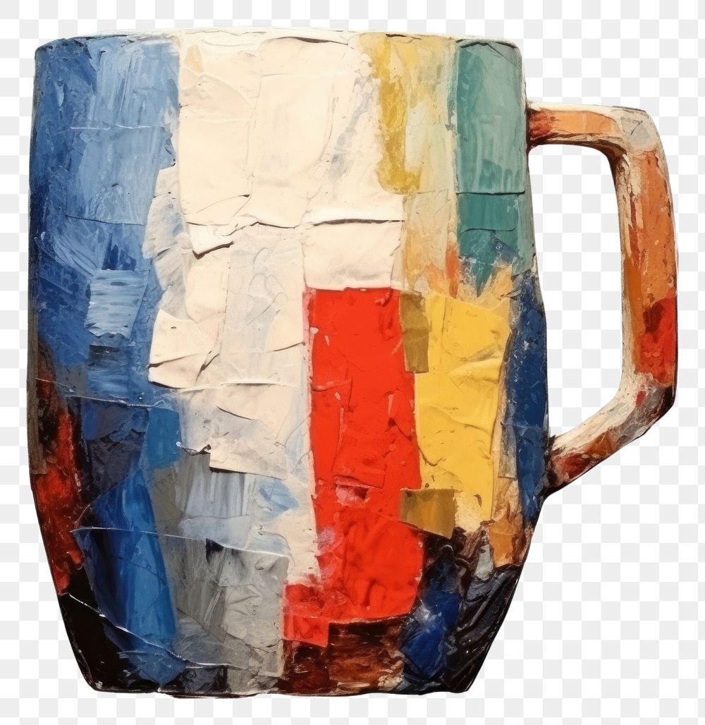 PNG  Mug painting cup art. AI generated Image by rawpixel.