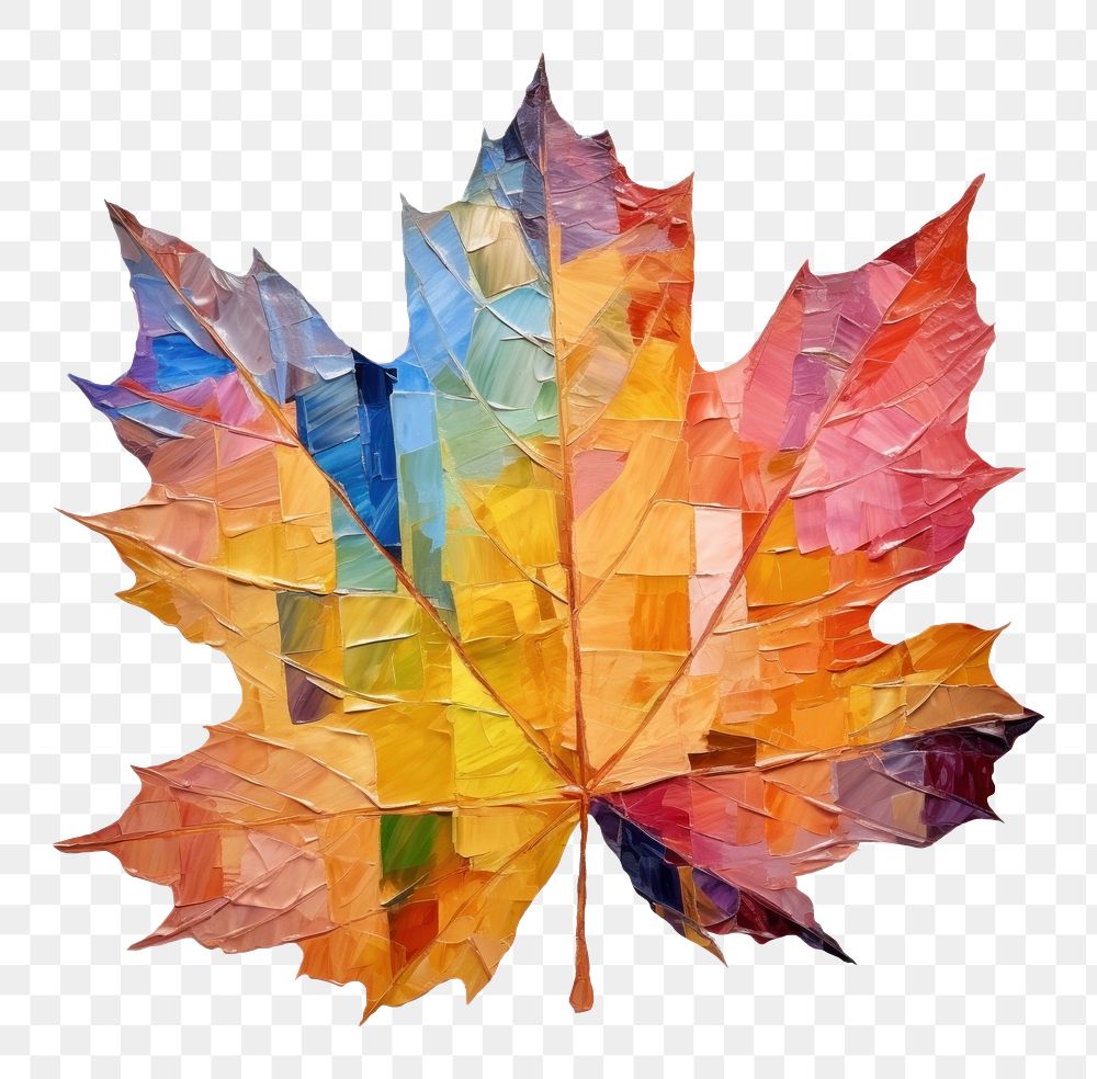 PNG  Maple leaf backgrounds painting plant. AI generated Image by rawpixel.