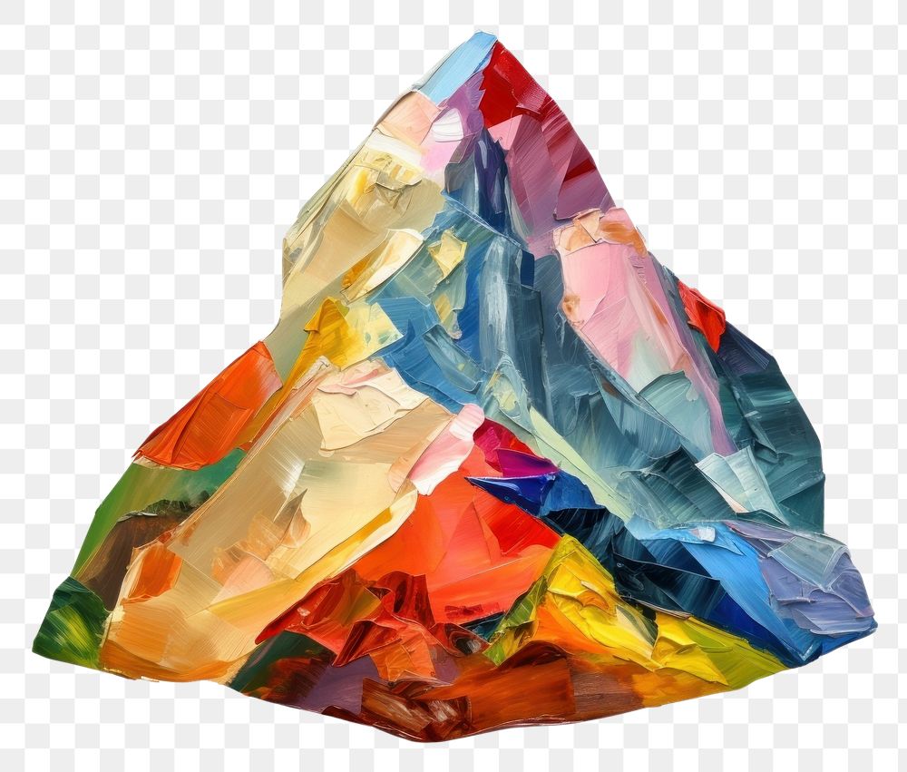 PNG  Mountain crystal mineral art. AI generated Image by rawpixel.