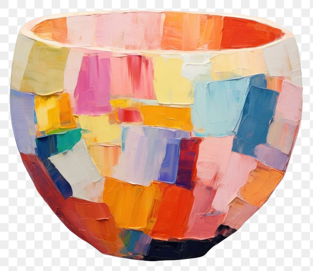 PNG  Bowl painting brush craft. AI generated Image by rawpixel.