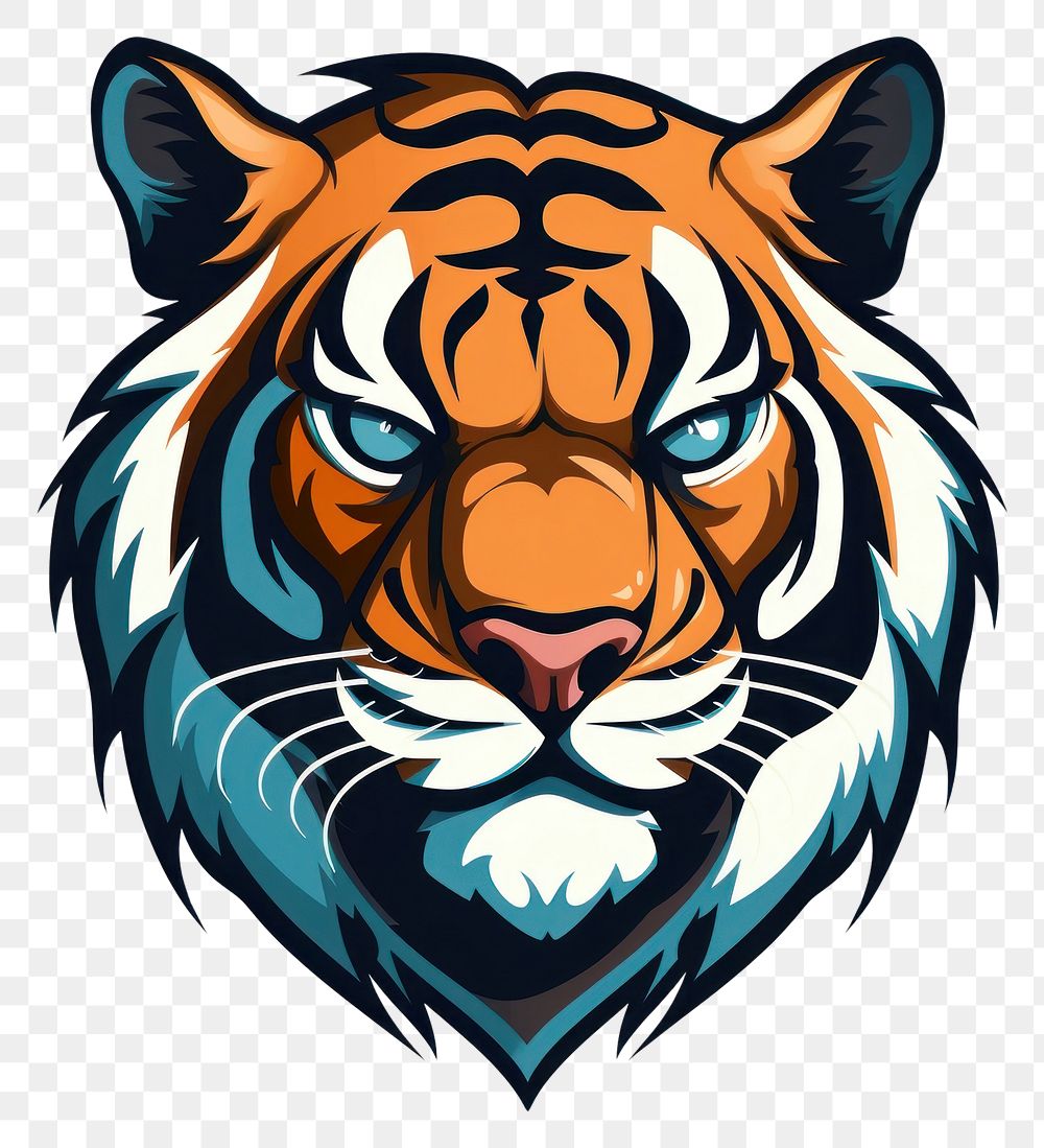 PNG Tiger animal logo creativity. AI generated Image by rawpixel.
