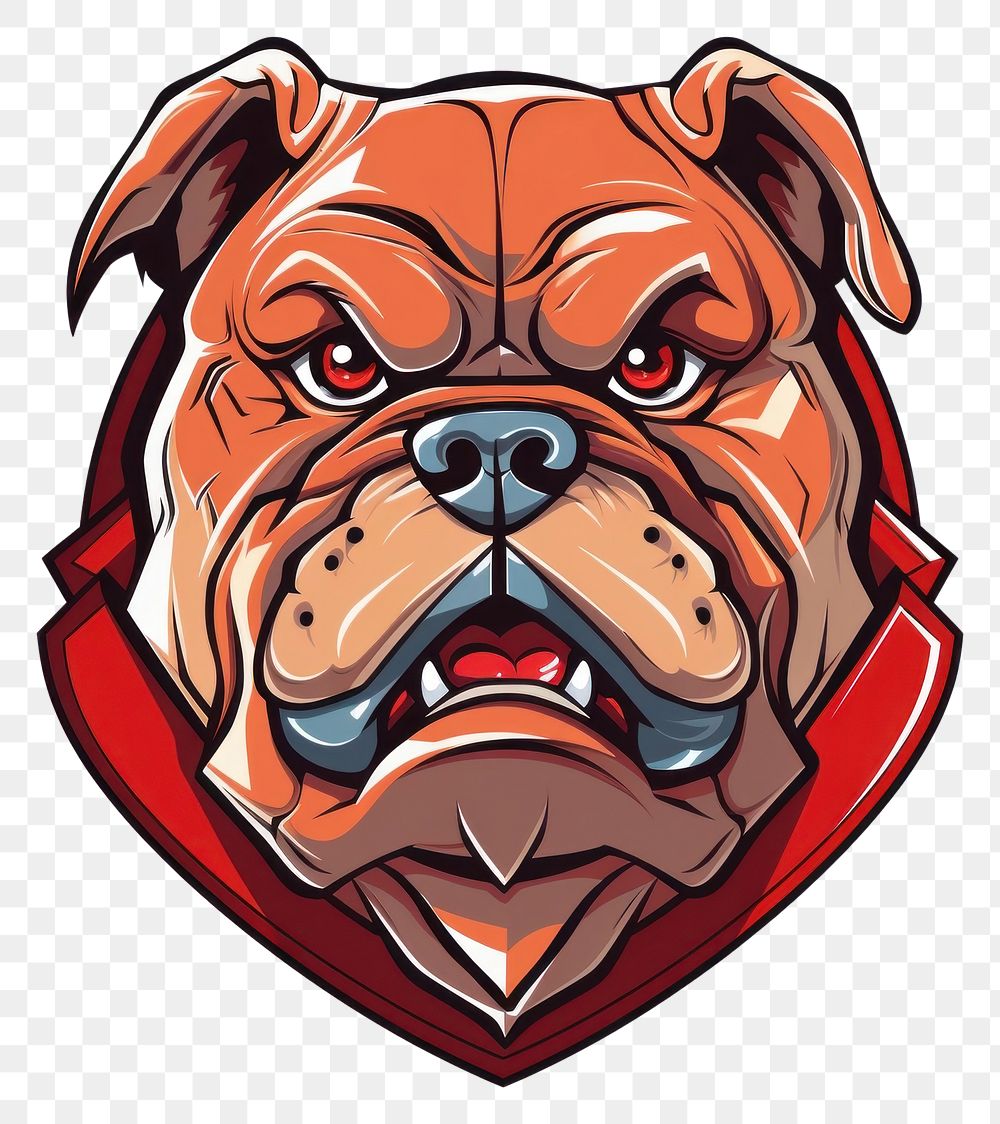 PNG Bulldog animal mammal logo. AI generated Image by rawpixel.