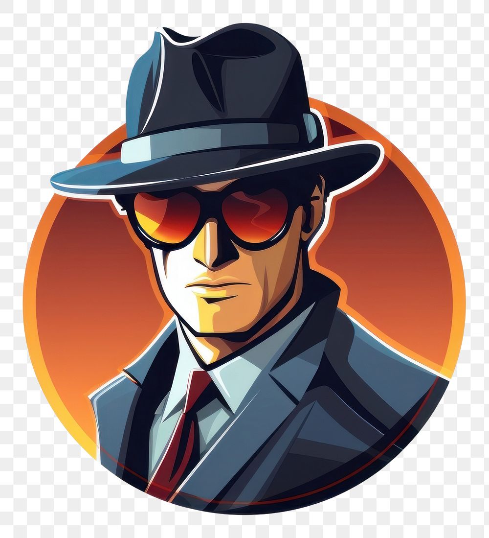 PNG Detective logo portrait photography. AI generated Image by rawpixel.
