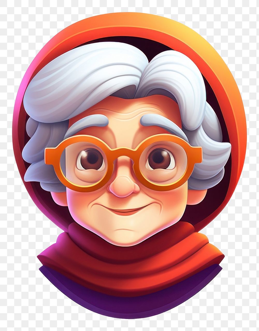 PNG Grandma portrait glasses photography. AI generated Image by rawpixel.