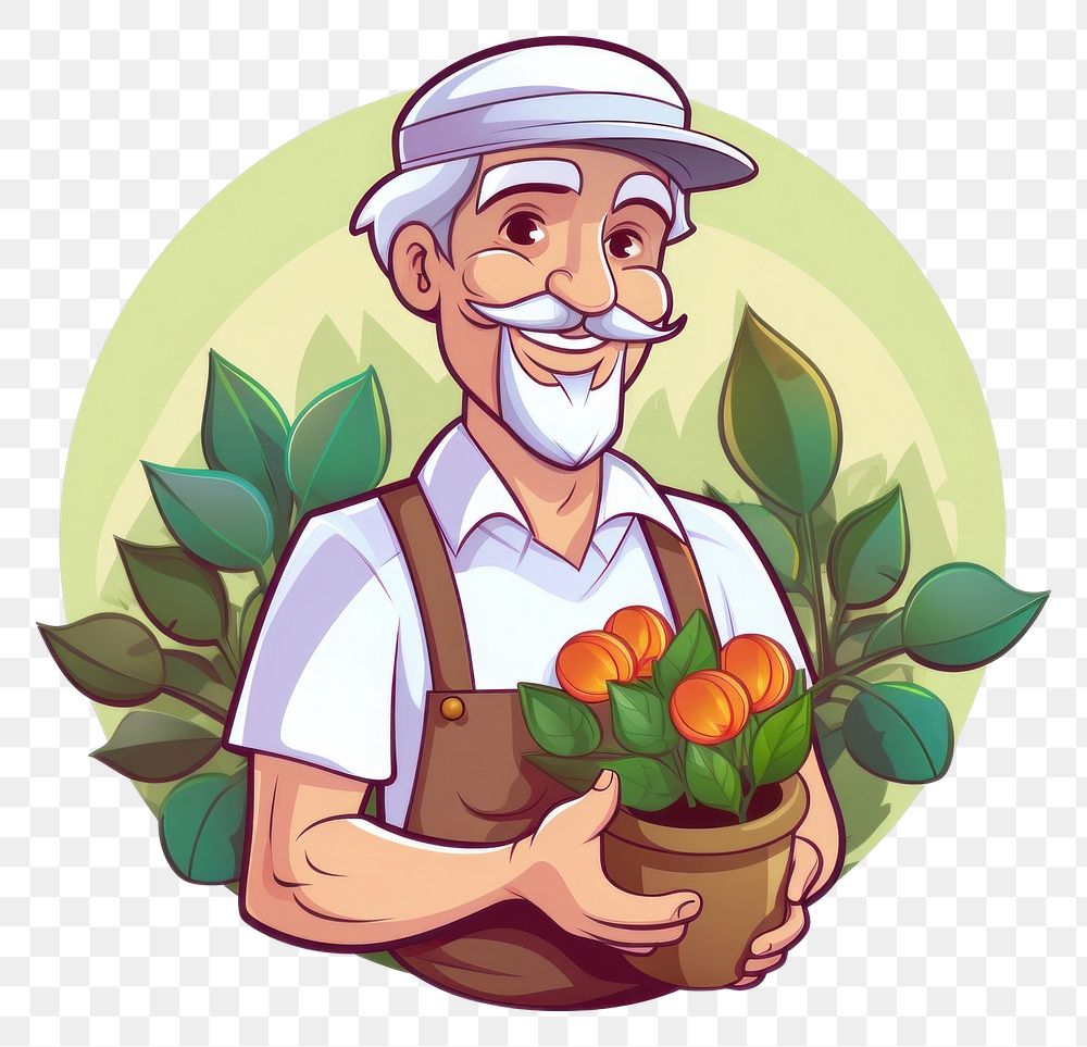 PNG Father gardener gardening plant agriculture. AI generated Image by rawpixel.