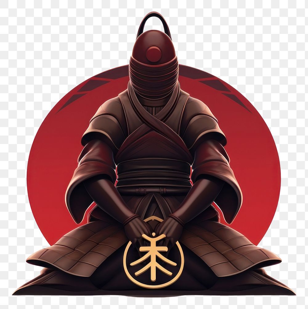 PNG Samurai white background architecture protection. AI generated Image by rawpixel.