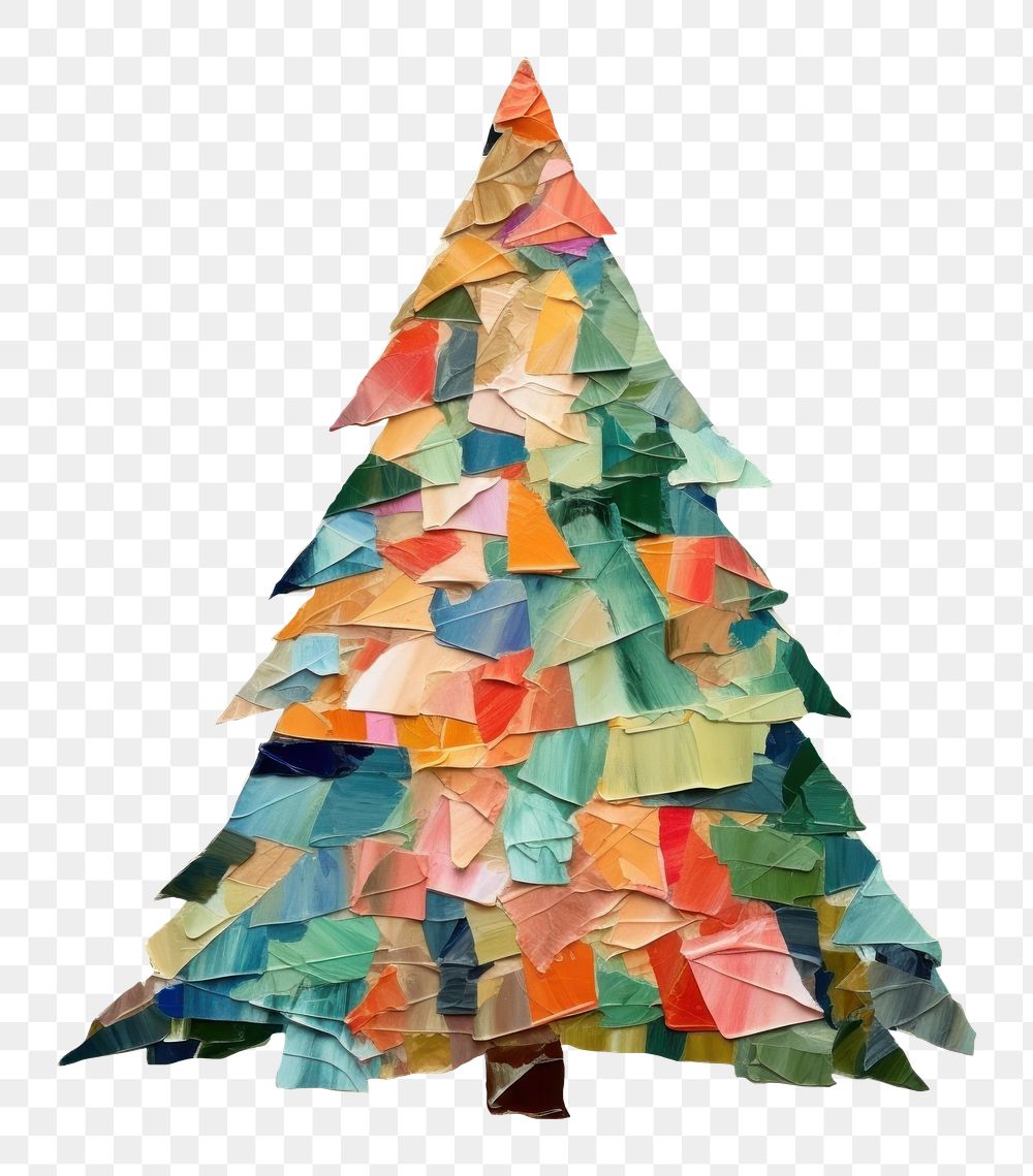 PNG  Christmas tree paper shape art. AI generated Image by rawpixel.