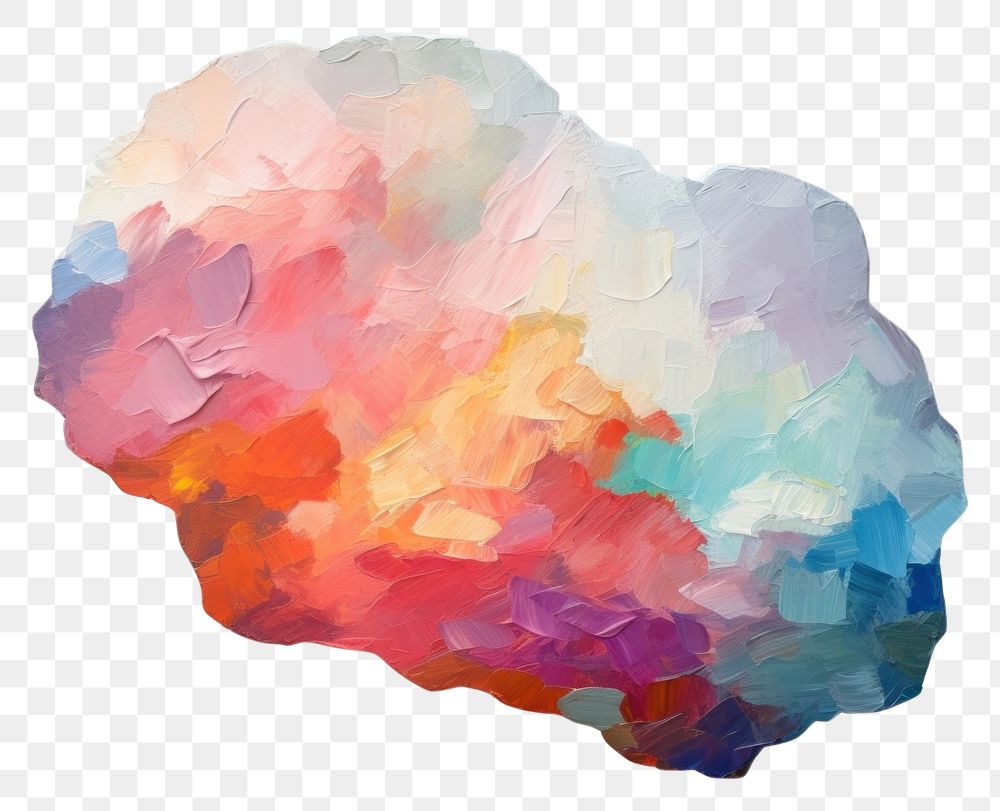 PNG  Cloud painting art white background. AI generated Image by rawpixel.