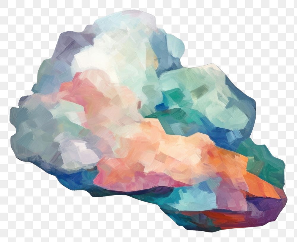 PNG  Cloud painting white background creativity. AI generated Image by rawpixel.