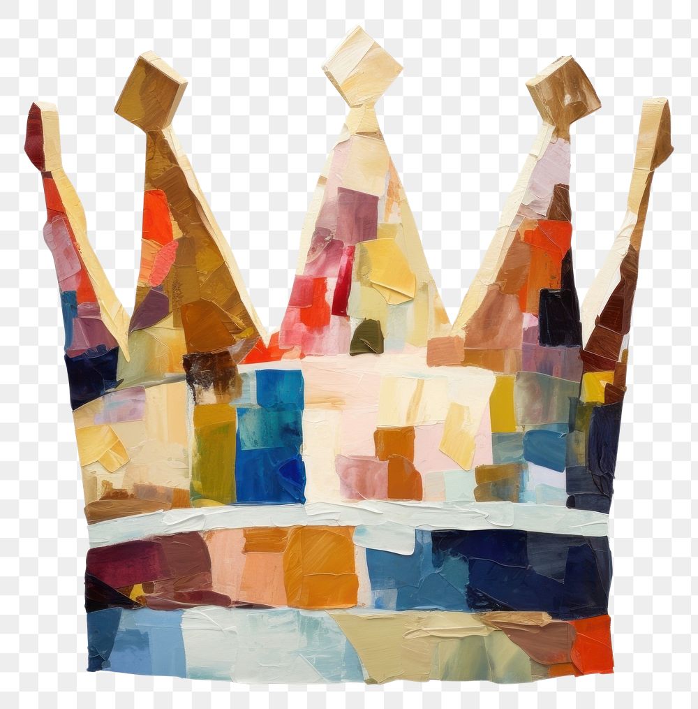 PNG  Crown painting craft art. AI generated Image by rawpixel.