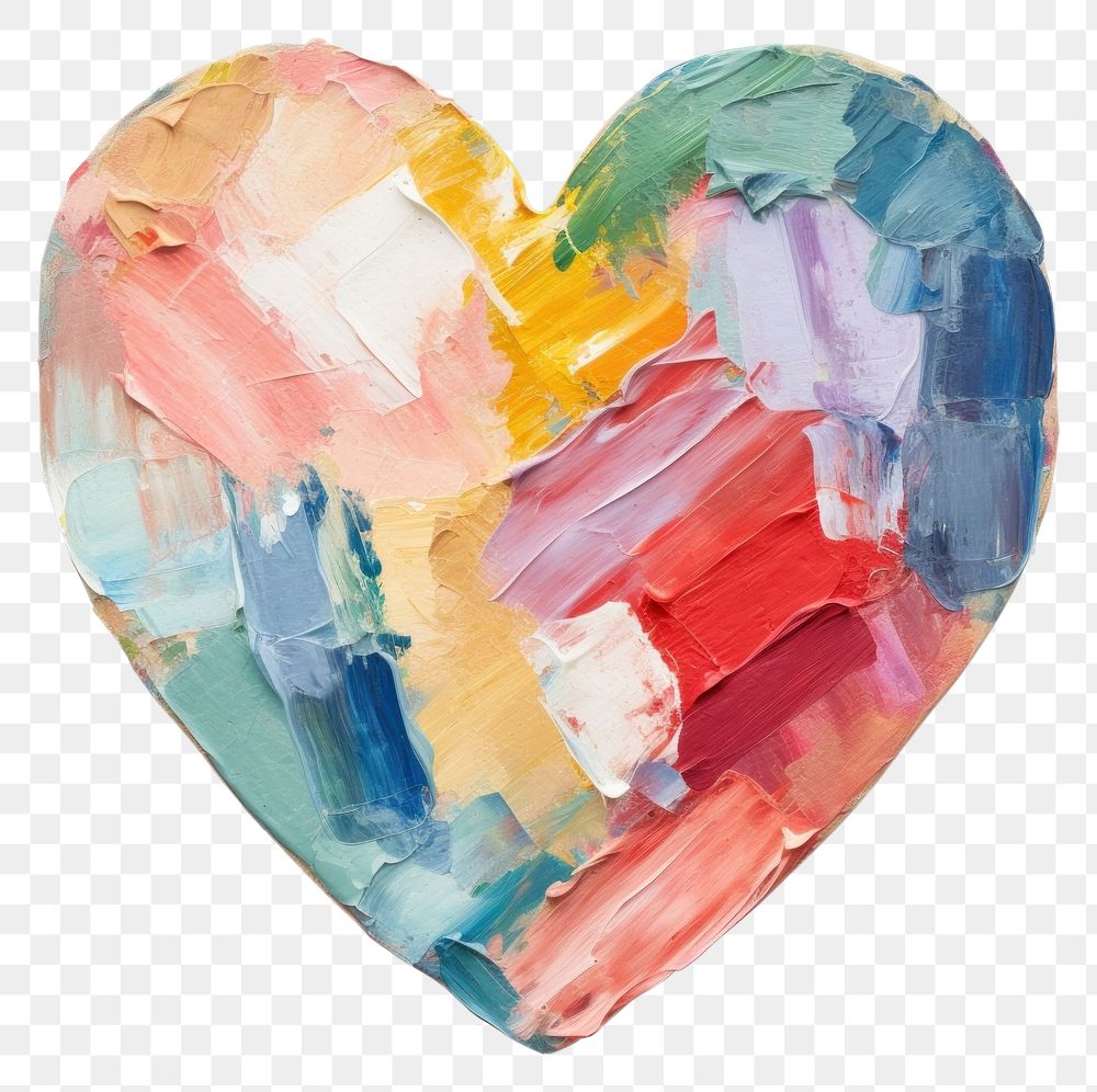 PNG  Heart painting white background creativity. AI generated Image by rawpixel.