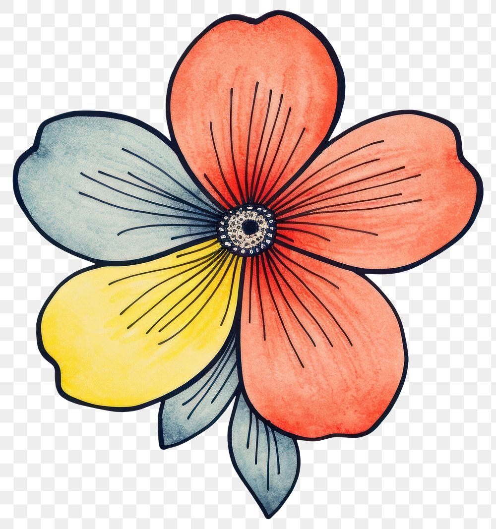 PNG A flower icon drawing pattern sketch. AI generated Image by rawpixel.
