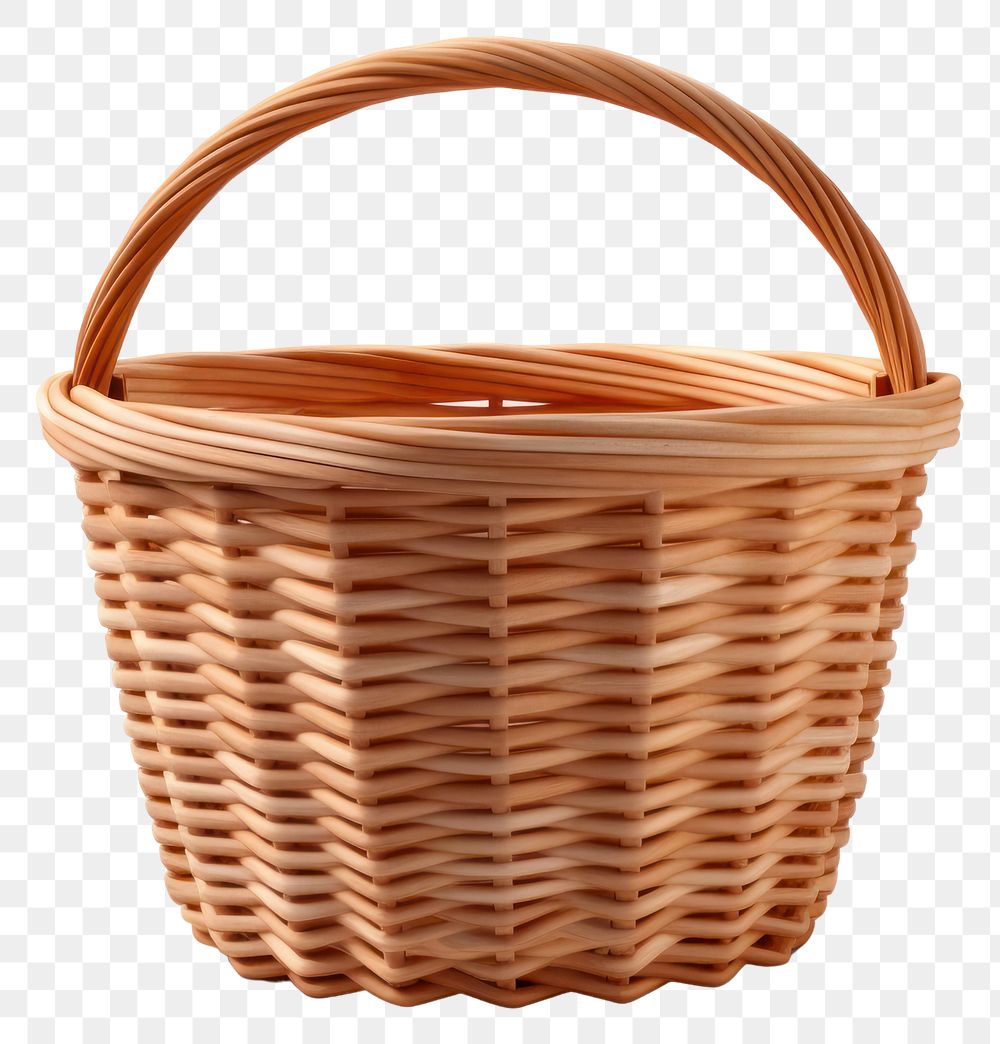 PNG Basket white background container flowerpot. AI generated Image by rawpixel.