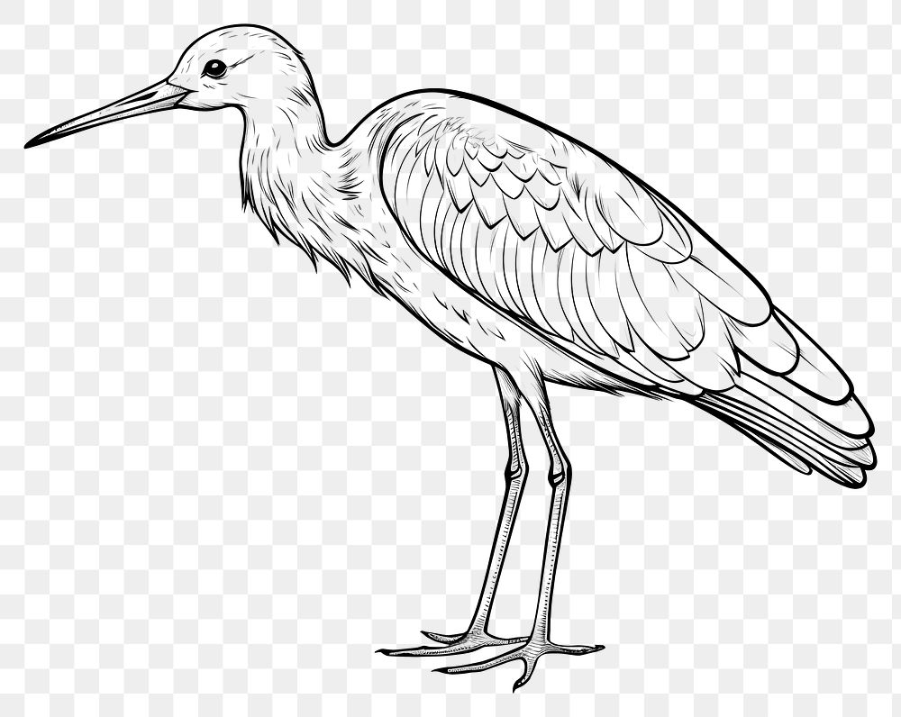 PNG  Bird sketch drawing animal. AI generated Image by rawpixel.