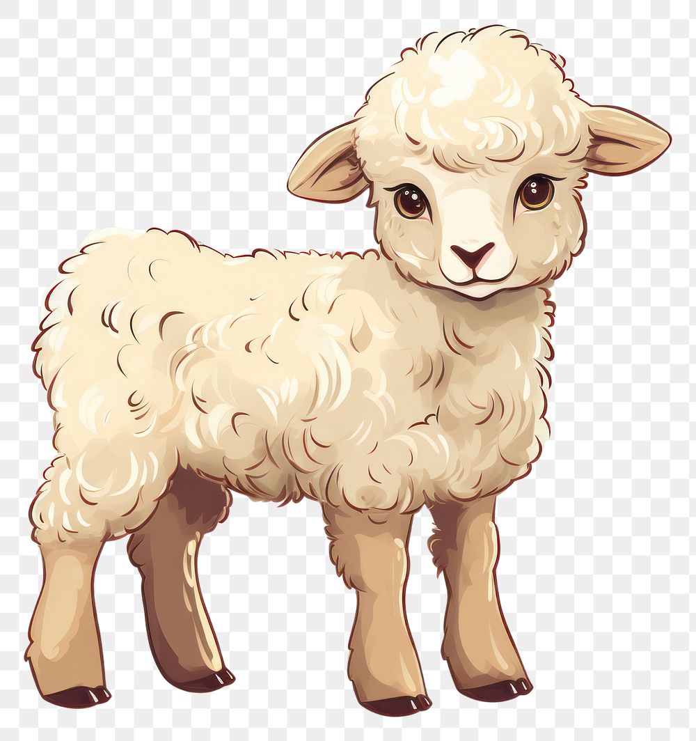 PNG Cute sheep livestock animal mammal. AI generated Image by rawpixel.