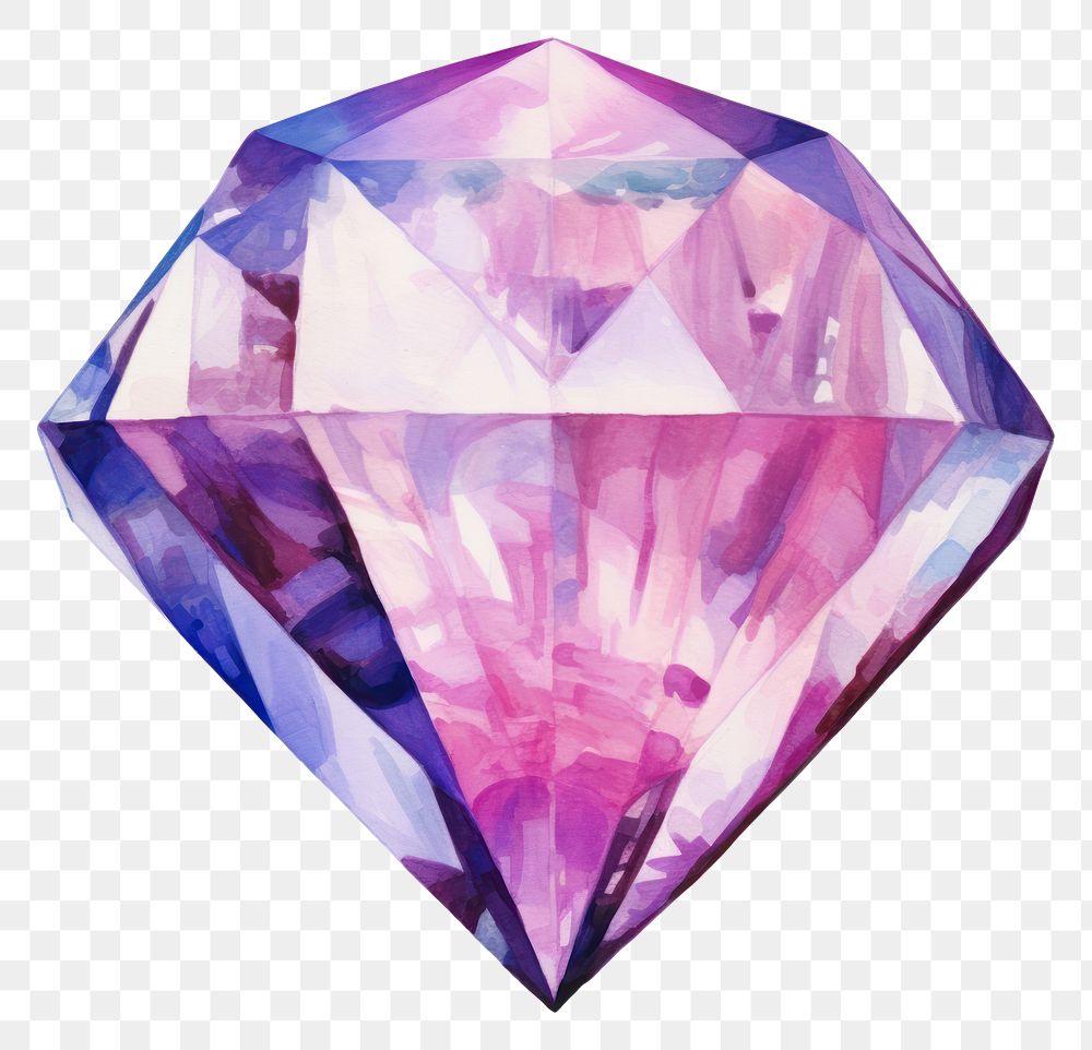 PNG Diamond amethyst gemstone jewelry. AI generated Image by rawpixel.