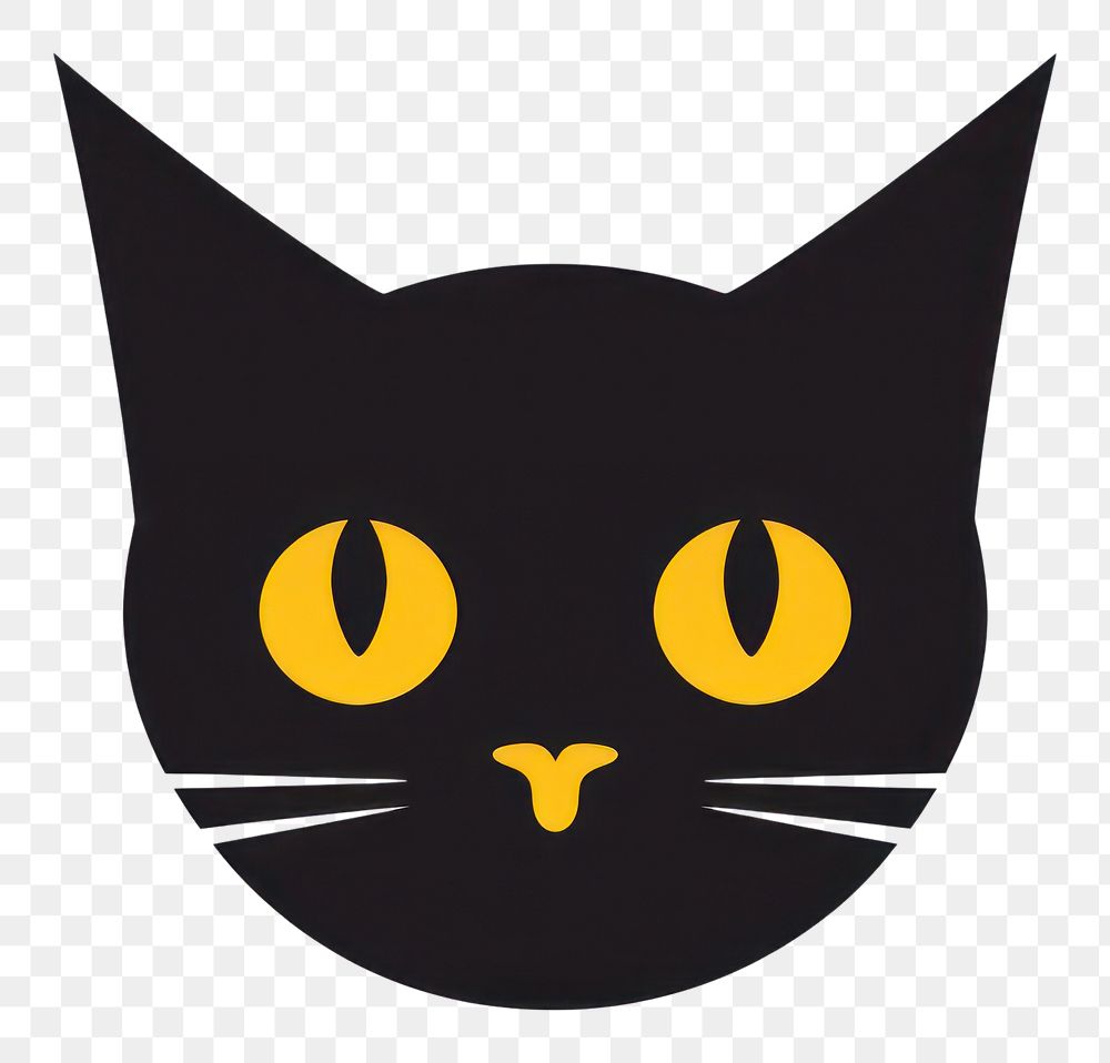 PNG  Cat head animal mammal logo. AI generated Image by rawpixel.