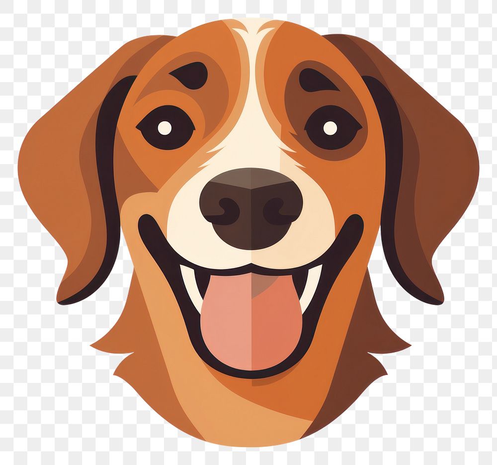 PNG  Smile dog head animal mammal beagle. AI generated Image by rawpixel.