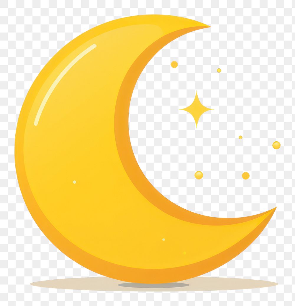 PNG  Yellow moon astronomy shape night. AI generated Image by rawpixel.