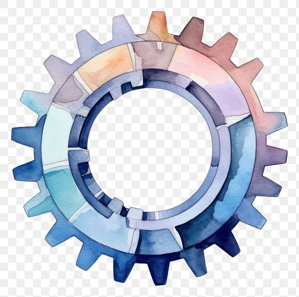 PNG Gear wheel shape white background. AI generated Image by rawpixel.