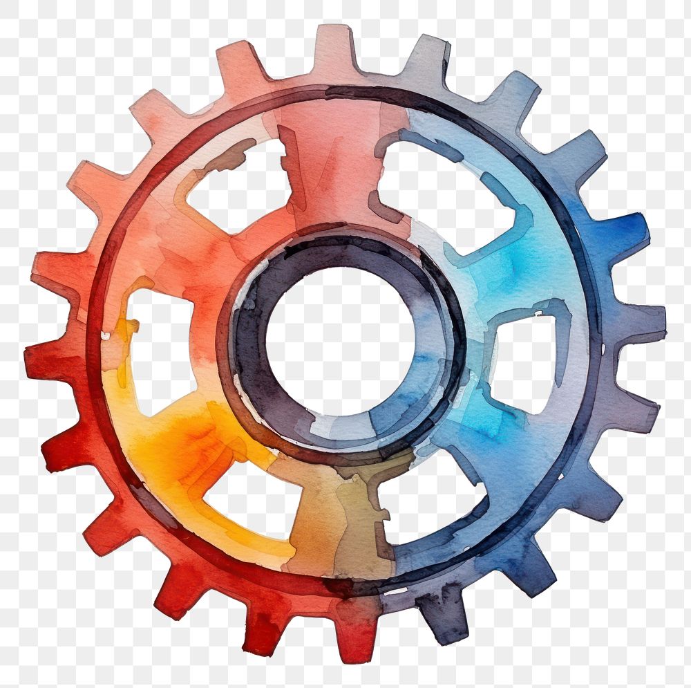 PNG Gear wheel shape white background. AI generated Image by rawpixel.
