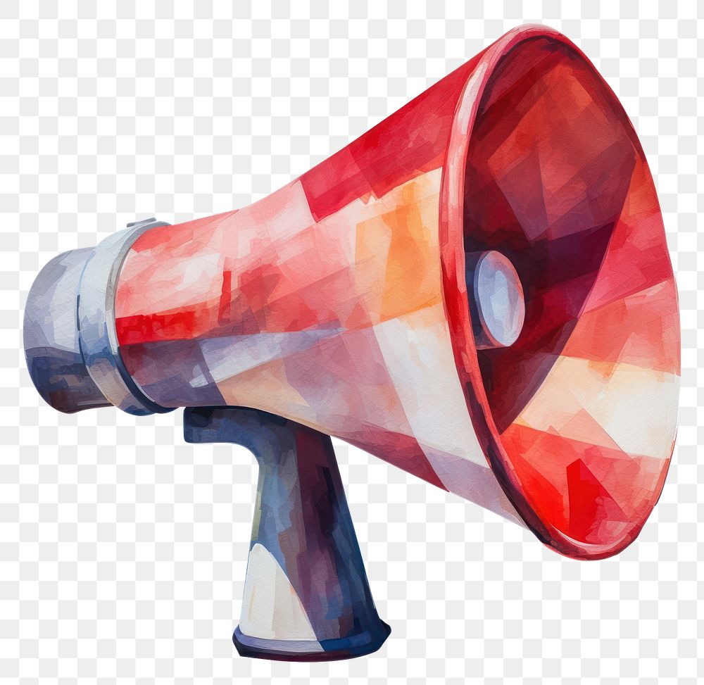 PNG Megaphone shape white background electronics. AI generated Image by rawpixel.