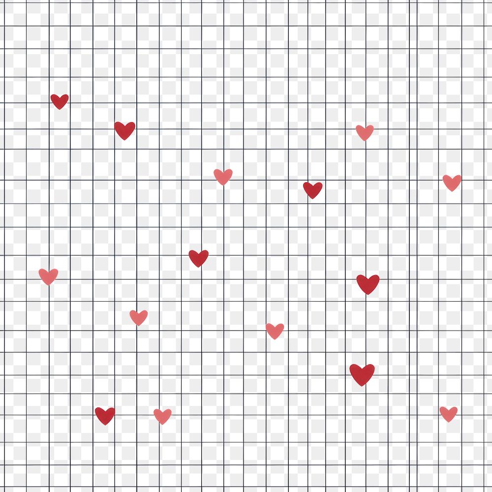 PNG Grid pattern backgrounds heart paper
