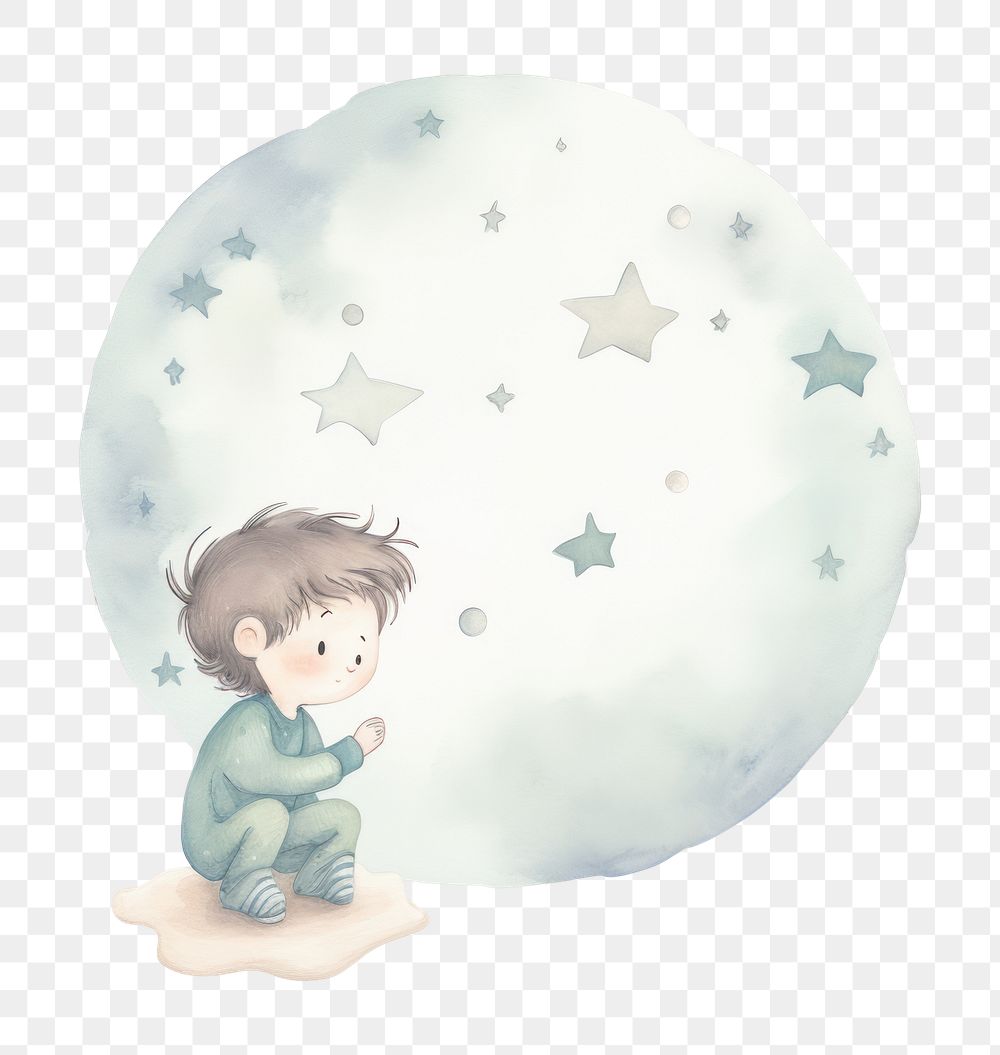 PNG Moon drawing cute creativity. AI generated Image by rawpixel.