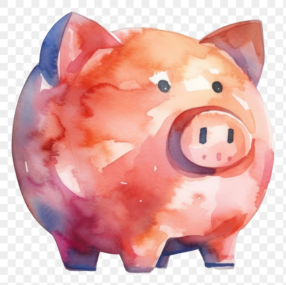 PNG Piggy bank mammal pink white background. AI generated Image by rawpixel.