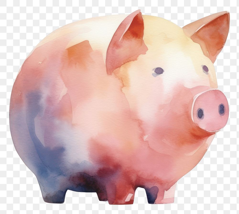 PNG Piggy bank mammal animal pink. AI generated Image by rawpixel.