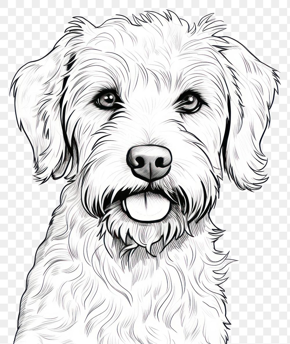 PNG  Dog drawing mammal animal. AI generated Image by rawpixel.