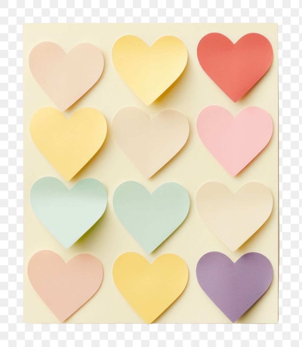 PNG Portrait sticky note pattern heart white background. AI generated Image by rawpixel.
