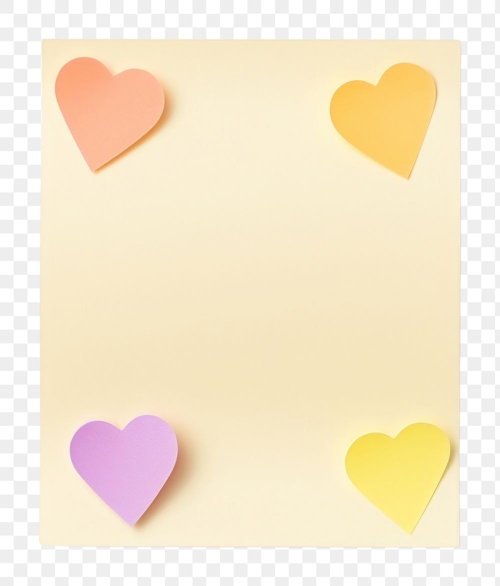 PNG Portrait sticky note heart paper white background. AI generated Image by rawpixel.
