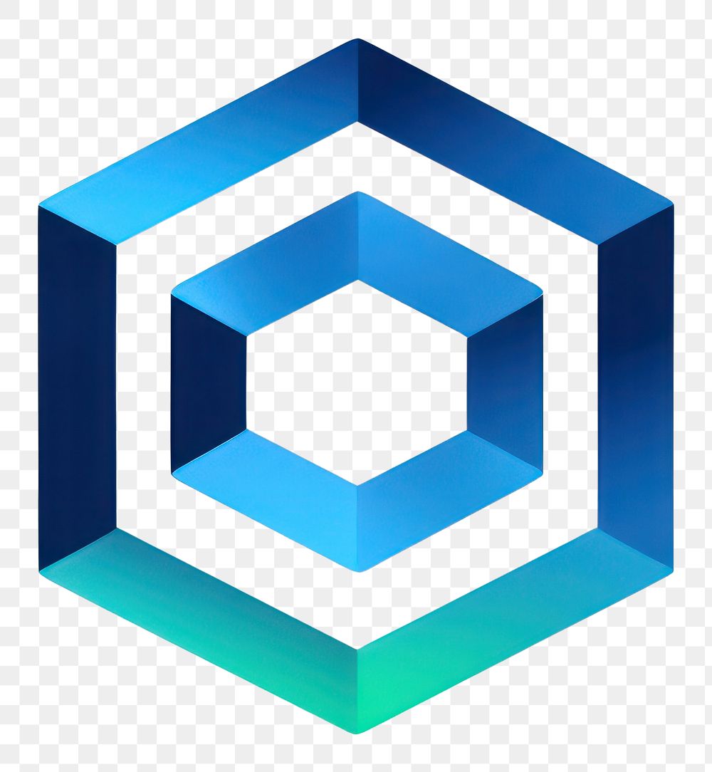 PNG Blockchain logo blue white background. AI generated Image by rawpixel.