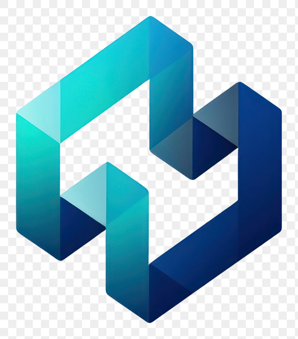 PNG Blockchain logo symbol blue. AI generated Image by rawpixel.