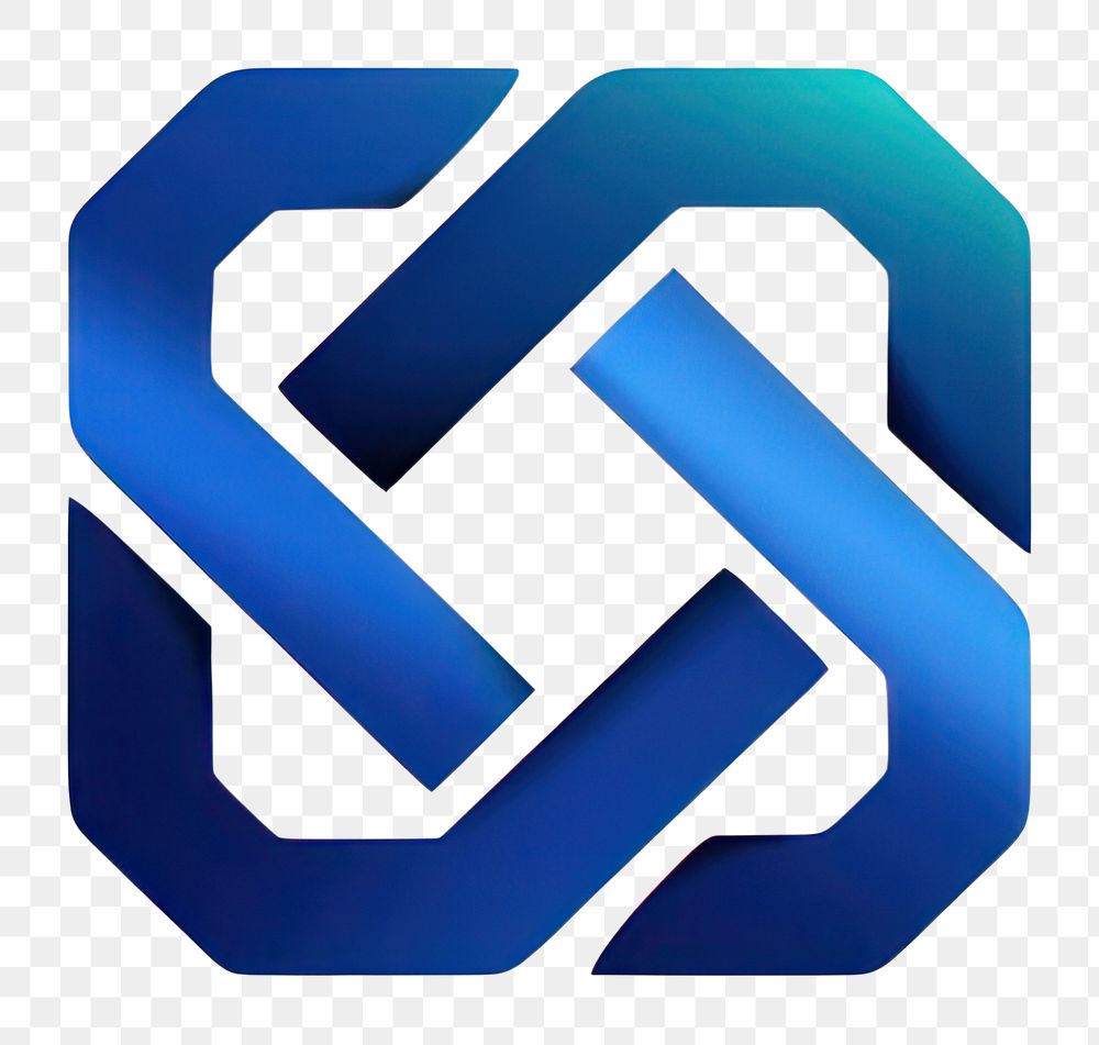 PNG Blockchain logo symbol blue. AI generated Image by rawpixel.