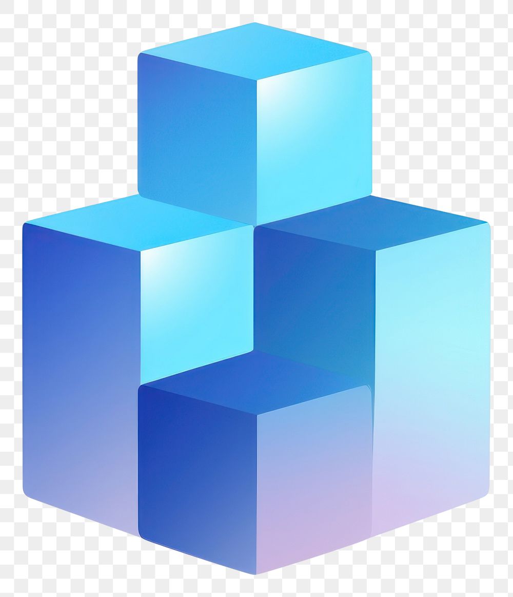 PNG Cubes graphic blue white background technology. AI generated Image by rawpixel.