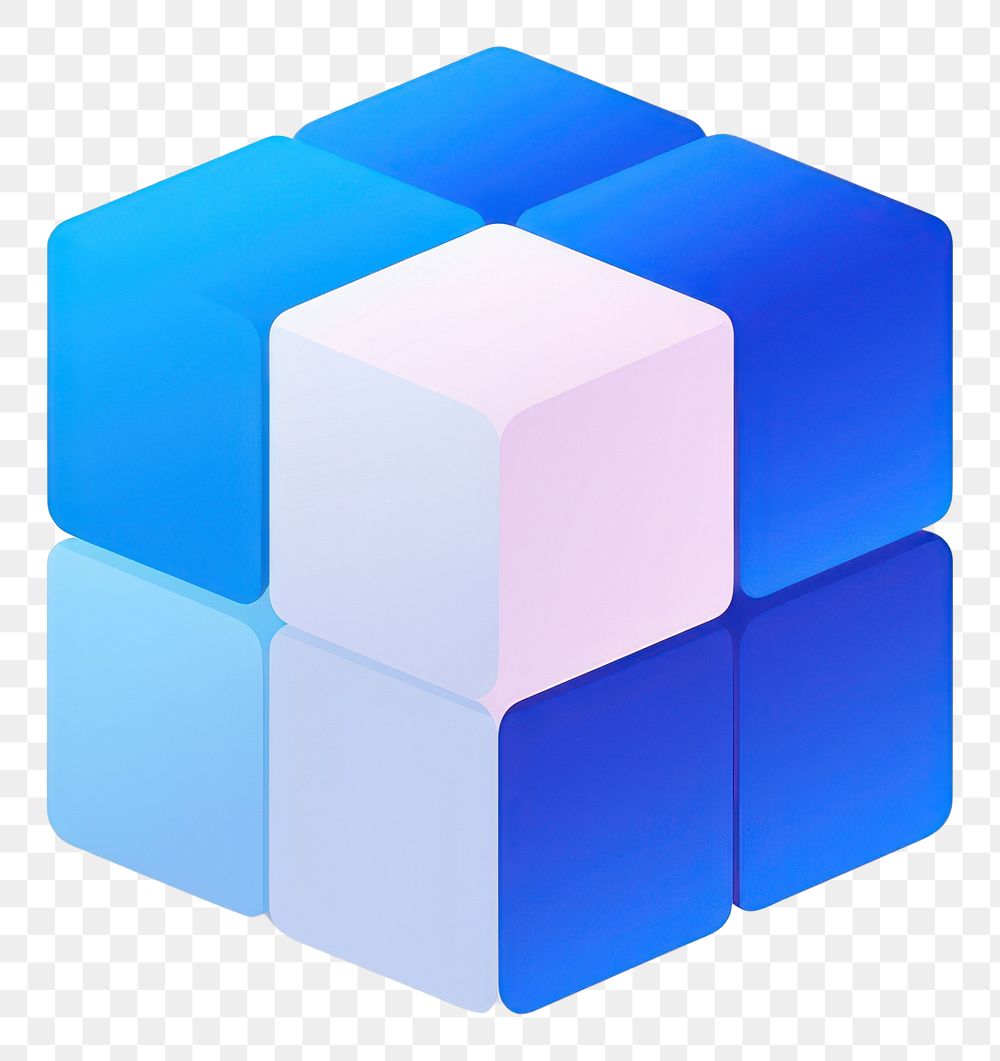PNG Cubes graphic blue toy white background. AI generated Image by rawpixel.