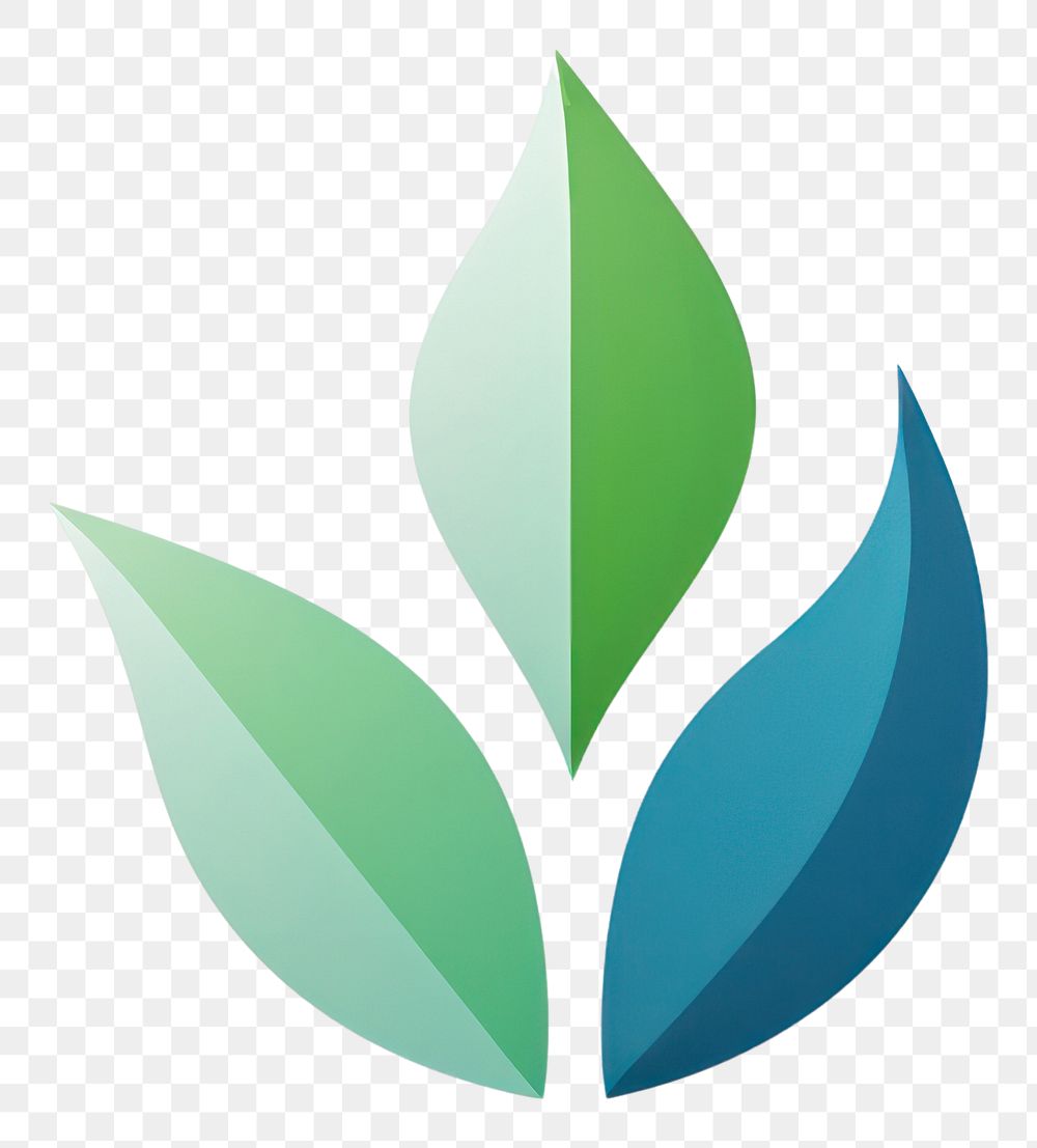 PNG Leave logo plant green. AI generated Image by rawpixel.